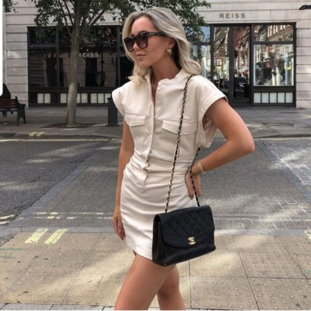 Zara pleat pocket dress